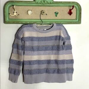 GAP Kids lavender stripe textured cozy pullover sweater small kids